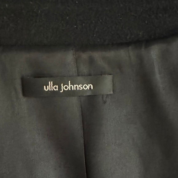 Ulla Johnson Womens Wool Cashmere Overcoat M Black Single-Breasted Tailored - Picture 12 of 13